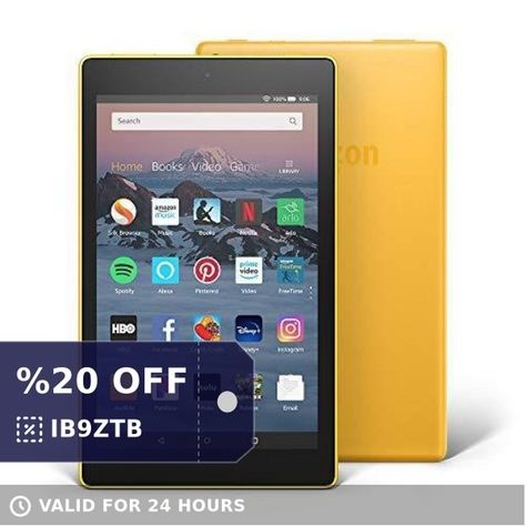 😍 Fire HD 8 Tablet (8" HD Display, 16 GB) - Yellow 😍⁣ by Amazon starting at 64.99 $⁣ ⁣ Brand: Amazon⁣ ⁣ Color: Canary Yellow⁣ ⁣ Features: ⁣ ⁣ * 8" HD display; 16 or 32 GB of internal storage (up to 400 GB with microSD)⁣ * 1.3 GHz quad-core processor⁣ * Up to 10 hours of battery life⁣ * Alexa hands-free enabled⁣ * 1.5 GB of RAM⁣ * 2 MP front-facing camera + 2 MP rear-facing HD camera⁣ * Dual-band Wi-Fi⁣ * 90-day limited warranty⁣ * Enjoy millions of movies, TV episodes, songs, books, apps, and Amazon Tablet, New Apple Ipad, Fire Kids, Internet Router, Computers Tablets And Accessories, Fire Tablet, New Tablets, Amazon Devices, Fire Hd