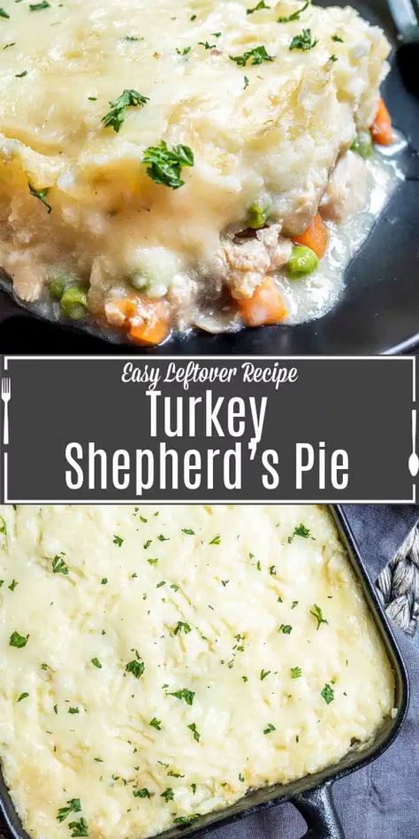 Turkey Shepherds Pie Recipe, Turkey And Mashed Potatoes, Leftover Thanksgiving Turkey Recipes, Leftover Meals, Turkey Shepherd's Pie, Turkey Casserole Recipes Leftover, Easy Leftover Turkey Recipes, Turkey Casserole Recipe, Leftover Ideas