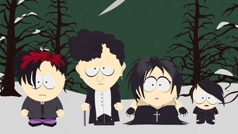 South Park Poster, Gogo Tomago, South Park Videos, Goth Kids, North Garden, South Park Characters, South Park Fanart, Emo Kid, I Accidentally