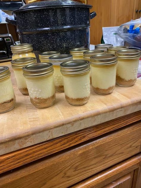 A Sweet Triumph: Canning a Delicious Cheesecake for the First Time Canning Cheesecake In A Jar, Canned Cheesecake In A Jar, Canning Cheesecake, Canned Desserts, Canning Desserts, Cheesecake In A Jar Recipe, Canning Planner, Mason Jar Cheesecake, Dry Canning