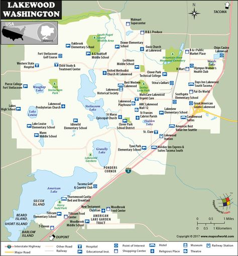 Lakewood City Map, Washington Lakewood Washington, Walmart Usa, Interstate Highway, Children Hospital, Tacoma Washington, Bucket Lists, Detailed Map, I Want To Travel, Beautiful Places To Visit