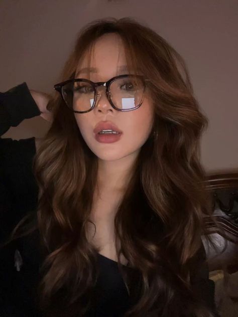 glasses girl aestheticglassesglasses girlasian girlcapaestheticit girl aestheticglasses girl selcafluffy hair girlabgdouyin make upasian, Pretty Girl Glasses Aesthetic, Brown Glasses Aesthetic, Pretty Asians With Glasses, Douyin Glasses, Asian With Glasses, Brunette Girl With Glasses, Glasses Girl Aesthetic, Fluffy Hair Girl, Asian Girl With Glasses