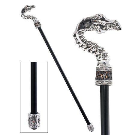 Dragonsthorne Drakkar Dragon Gothic Walking Stick Collection Dragon Skeleton, Unique Walking Sticks, Novelty Christmas Gifts, Custom Canes, Gothic Dragon, Walking Aids, Canes And Walking Sticks, Walking Sticks And Canes, Dragon Decor