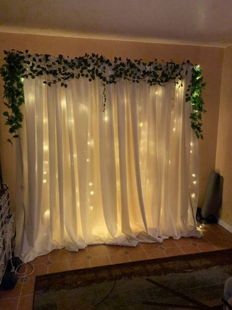 50+ Stunning Wedding Backdrop Design Ideas that are truly Enchanting | HubPages Homemade Backdrops, Curtain Backdrop Ideas, Backdrop Design Ideas, Balloon Arch Decorations, Christmas Lights Background, Christmas Party Backdrop, Birthday Background Design, Decor Stand, Diy Wedding Backdrop