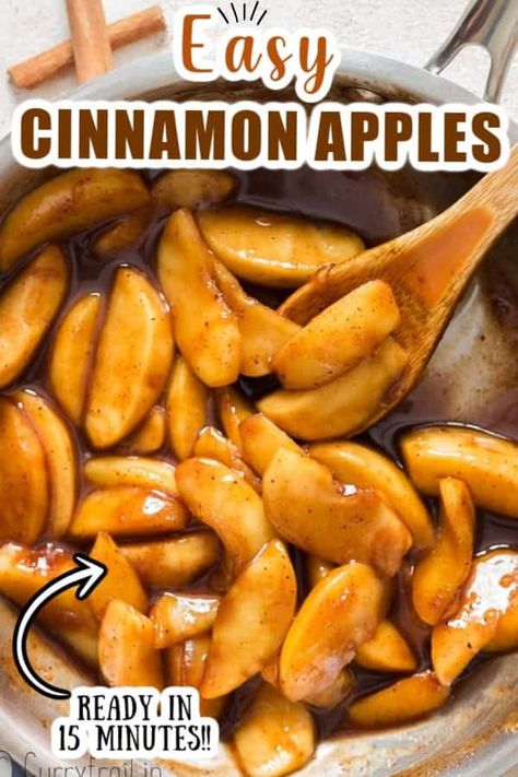 Apple Slices With Cinnamon, Cooked Apple Slices Recipes, Glazed Apples Slices, Cooked Apple Slices, Canning Cinnamon Apple Slices, Cooked Sliced Apples, Skillet Cinnamon Apples, Canned Cinnamon Apples, Cooked Cinnamon Apples