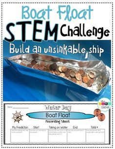 Build an unsinkable ship challenge using pennies and tin foil. One of several STEM and science activities that will engage 5th and 6th graders as they countdown the days until summer break. Full day lesson plans also include math, reading, writing, and art! Classroom Countdown, Stem Camp, Elementary Stem Activities, Summer Stem, Stem Elementary, Teaching Stem, Stem Lesson, Stem Classroom, Science Club