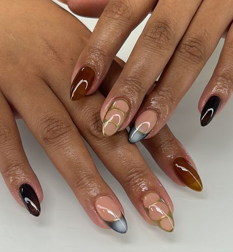 earthy tonesss 🤎🤎 - #gelx #gelnails #nails #fallnails Gelx Inspo Nails, Earthy Nails, Stiletto Nails Short, Ambassador Program, La Nails, Short Acrylic, Nail Jewelry, Classy Nails, Nails Short