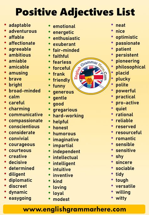 +100 Positive Adjectives List in English, Good adjectives; adaptable adventurous affable affectionate agreeable ambitious amiable amicable amusing brave bright broad-minded Degrees Of Adjectives, Comparative Superlative, Descriptive Adjectives, Big Bigger Biggest, Comparatives And Superlatives, Adjectives Grammar, Personality Adjectives, Degrees Of Comparison, Comparative And Superlative