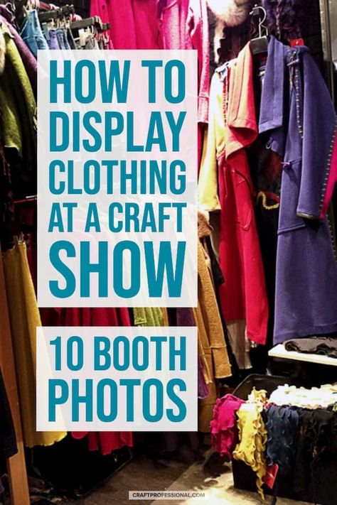 How to display handmade clothing at a craft show - 10 craft booth photos. Craft Display Booth Ideas, Craft Fair Booth Display Ideas 10x10, Clothing Booth Display, Festival Booth Display, Craft Display Ideas, Booth Display Ideas Diy, Craft Booth Design, Vendor Booth Display, Craft Fair Booth Display