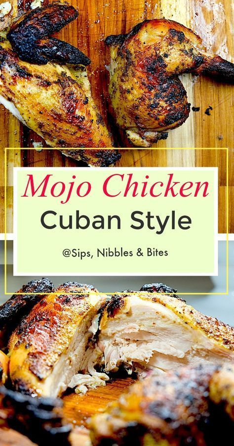 Cuban Mojo Chicken, Mojo Chicken, Cuban Mojo, Cuban Dishes, Cuban Cuisine, Cuban Style, Latin Recipes, Cuban Food, Puerto Rican Food