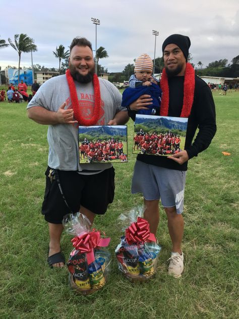 Our AWESOME U10 Rugby Coaches DIY photo canvas of them with players, red leis, gift basket of goodies in monkey pod bowl Coach Gift Basket, Diy Photo Canvas, Coaches Gifts, Rugby Coaching, Diy Canvas Photo, Rugby Gifts, Coach Gift, Coach Gifts, Diy Photo