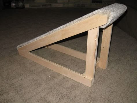 Diy Dog Steps For Bed, Diy Dog Steps, Diy Dog Door, Dog Ramp Diy, Dog Steps For Bed, Cat Ramp, Dog Ramp For Bed, Diy Cat Bed, Grooming Business