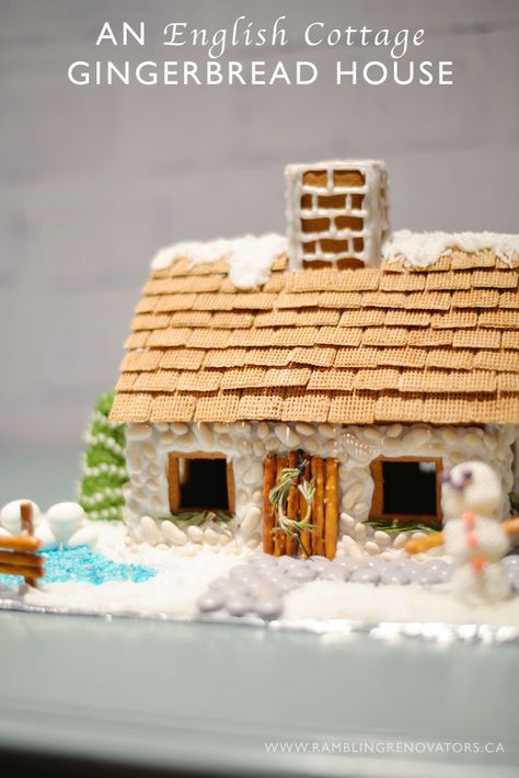 Cottage Gingerbread House, Cool Gingerbread Houses, Mini Ice Cream Cones, Gingerbread House Parties, Gingerbread House Designs, Gingerbread Party, Gingerbread House Decorations, Gingerbread Decorations, Blue Food Coloring