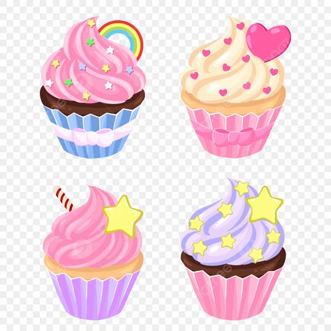 Cupcake Rainbow, Cupcake Png, Logo Ornament, Rainbow Cupcake, Cupcake Clipart, Cute Png, Cupcake Art, Rainbow Cupcakes, Birthday Cupcakes