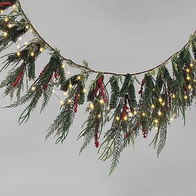 Premium Quality 6' Pre-lit Mixed Greenery and Red Berries Artificial Christmas Garland Green, New Christmas Home Decor Cruise Decorations, Holiday Engagement Party, Homestead Christmas, Christmas Sunday School, Christmas Sunday, Sunday School Decorations, Holiday Engagement, Artificial Christmas Garland, Warm White Lights