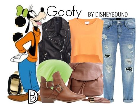 "Goofy" by leslieakay ❤ liked on Polyvore Outfits Disneyland, Movie Clothes, Disneybounding Ideas, Nerdy Style, Disney Attire, Disney Character Outfits, Disneybound Outfits, Spirit Days, Character Clothes