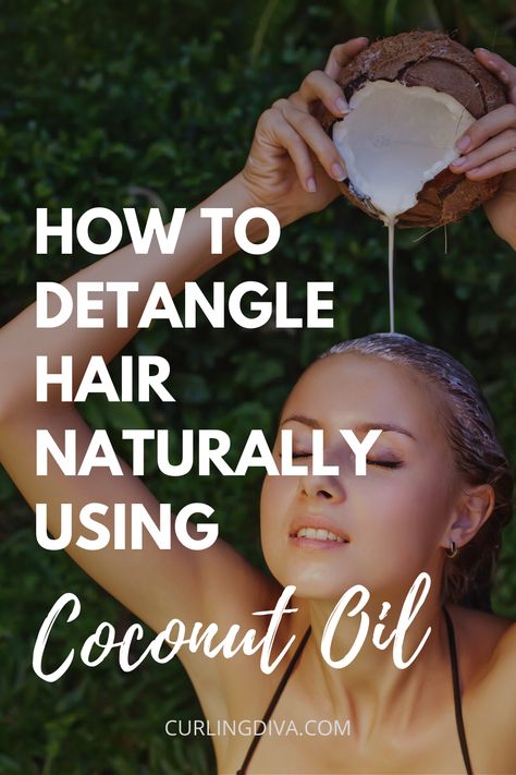 Natural oils like coconut oil can do wonders for your hair. It's also good for detangling hair that's knotted. Learn how to make your own DIY hair detangler with coconut oil. #hair #hairoil #hairdetangler #haircare #DIYhair Diy Detangler Spray For Curly Hair, Natural Detangler For Hair, How To Detangle Matted Hair, Diy Hair Detangler, Detangle Hair, Diy Coconut, Haircare Tips, Diy Coconut Oil, Matted Hair