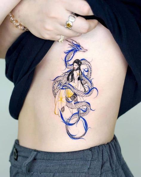 Elegant Dragon, Dragon Thigh Tattoo, Blue Dragon Tattoo, Black Dragon Tattoo, Dragon Tattoo Meaning, Dragon Tattoo Ideas, Red Dragon Tattoo, Small Dragon Tattoos, Our Mindful Life