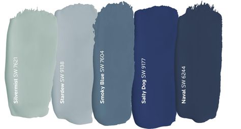 Your Go-To Color Theory Guide | Tinted by Sherwin-Williams Sherwin Williams Silvermist, Earth Tone Blue, Blue Sherwin Williams, Sherwin Williams Blue, Decor Color Palette, Color Mixing Chart, Different Design Styles, Wall Paint Designs, Phone Wallpaper Images