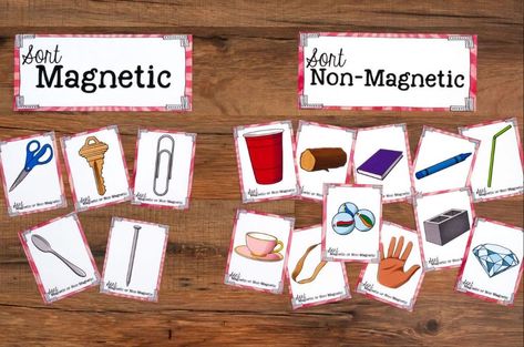 Teach students about Magnetism with a SORT about Magnetic and Non-Magnetic objects. This science sort is aligned with the Next Generation Science Stations for Third Grade. Students read a short passage, then look at the images on the sort cards to determine what objects are magnetic or non-magnetic. What is Included in the Magnetic and... Read More » The post Magnetism Sort for Third Grade Science Stations appeared first on What I Have Learned. Magnetic And Non Magnetic Activities, Science Lesson Plans Elementary, Unit Planning, Magnetic Objects, Motion Activities, Elementary Science Classroom, Magnets Science, Science Stations, Classroom Science