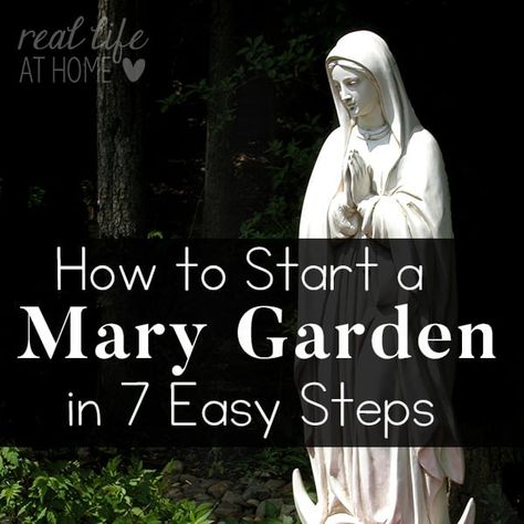 Marian Garden, Grotto Design, Mary Garden, Blessed Mother Statue, Garden At Home, Prayer Garden, Sacred Garden, Virgin Mary Statue, Meditation Garden