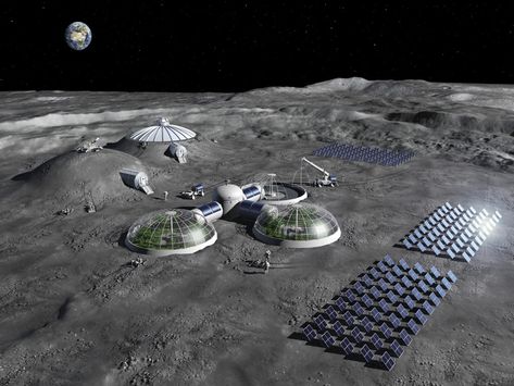 Chefs on the Moon Will be Cooking up Rocks to Make air and Water Lunar Base, Craters On The Moon, Space Colony, Moon Missions, Mission To Mars, Neil Armstrong, Moon Dust, International Space Station, Solar Cell