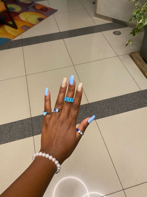 Rings Pearl, Blue Aesthetic, Blue Nails, Nails, Blue, Quick Saves