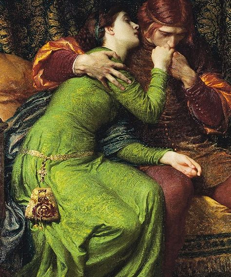 Sir Frank Dicksee - Paolo and Francesca Sir Frank Dicksee, Paolo And Francesca, Masters Paintings, Couple Cuddling, Pre Raphaelites, Beauty Drawing, Era Victoria, Frank Dicksee, Pre Raphaelite Paintings