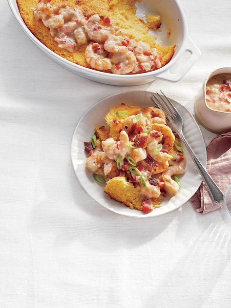 Enjoy all of the flavor and comfort of this classic Southern dish in a casserole that can be served family-style. Shrimp And Grits Casserole, Ham And Noodle Casserole, Grits Casserole, Southern Living Recipes, Grits Recipe, Shrimp And Grits, Shrimp N Grits, Grits, Breakfast Casserole