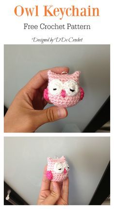 Bookmark Diy, Crochet Owls, Owl Crochet Patterns, Owl Keychain, Shorts Pattern, Crochet Keychain Pattern, Pola Amigurumi, Crochet Animals Free Patterns, Crochet Shorts