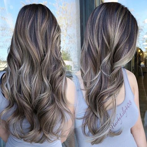 Balayage Technique, Brown Ombre Hair, Ash Hair Color, Brown Hair With Blonde Highlights, Brunette Balayage Hair, Ash Blonde Hair, Long Hair Color, Brown Hair Balayage, Balayage Brunette