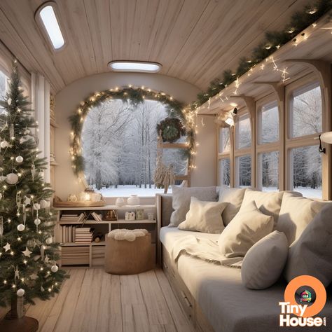 Check out this cozy and bright tiny house on wheels! The modern interior with white and natural wood is so inspiring. The metallic accents add an ultra-realistic touch. Perfect for Christmas decorations! Share your holiday plans! #TinyHouseInspiration #CozyChristmas #ModernDesign Tiny House Christmas, Granny Flats, Tiny House Inspiration, For Christmas Decorations, Colorado Homes, Tiny Spaces, Holiday Planning, Tiny House Living, Tiny House Plans