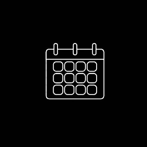 Black Calendar Icon, Scream Icon, Calendar App Icon, Calendar Logo, Black And White Photo Wall, White Icons, Calendar Icon, Calendar App, Black App