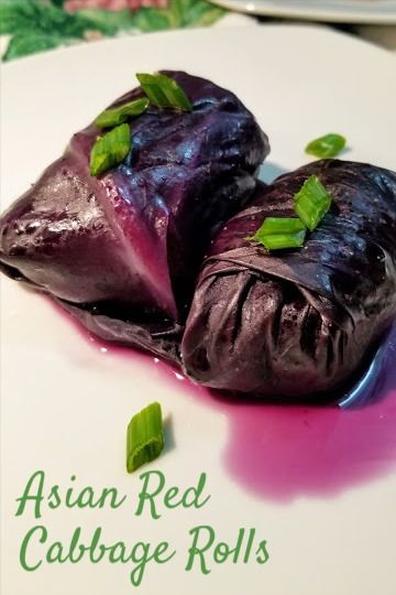 Red Cabbage Wraps, Purple Cabbage Rolls, Stuffed Red Cabbage, Red Cabbage Rolls, Sauteed Red Cabbage, Asian Food Ideas, Roasted Red Cabbage, Healthy Chinese Recipes, Cabbage Wraps