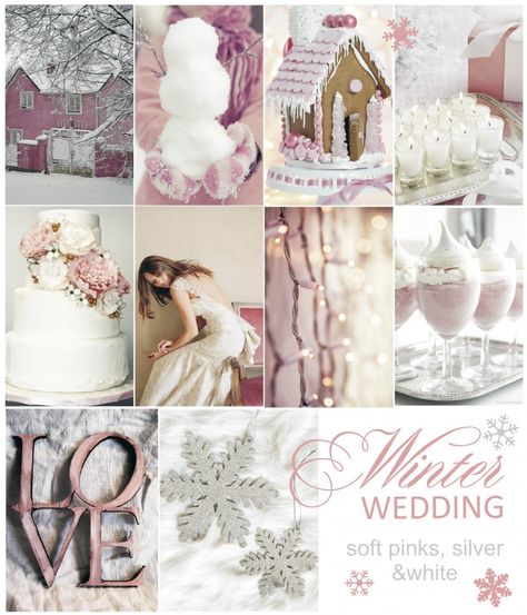 Winter weddings Pink Winter Wedding, Blush Winter Wedding, Wedding Color Schemes Winter, White Winter Wedding, Snow Wedding, Wedding Themes Winter, Winter Wedding Colors, Pink Winter, Winter Wedding Inspiration