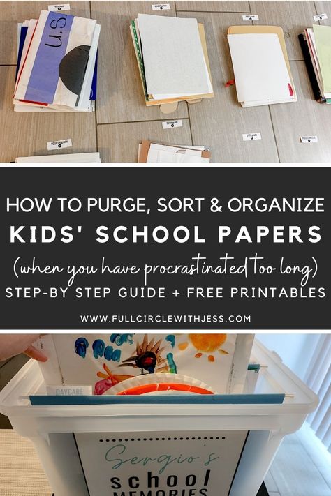 Organizing School Papers At Home, Kids School Paper Organization, Organize School Papers, Homework Station Diy, Kitchen Declutter Organizing Ideas, Kids School Papers, School Paper Organization, Home Organization Binders, Paper Clutter Organization