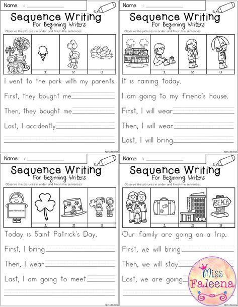 Sequence Writing Online Worksheet A8B Sequencing Kindergarten, 1st Grade Writing Worksheets, Story Sequencing Worksheets, Sequence Writing, Sequencing Worksheets, Worksheets Kindergarten, First Grade Worksheets, 1st Grade Writing, First Grade Writing