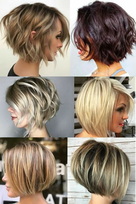 Short hair cuts 2023 Bob, Short Layered Bob Haircuts, Short Layered Bob Hairstyles, Bangs Bob, Layered Bob Haircuts, Short Haircuts For Women, Short Hair Undercut, Growing Out Short Hair Styles, Layered Bob Hairstyles