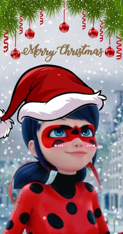 Feliz Navidad ❤️ Ladybug Christmas, Lady Noir, Xmas Wallpaper, Wallpaper Phone, Cat Noir, Lady Bug, Miraculous Ladybug, All Things Christmas, Christmas Tree Decorations