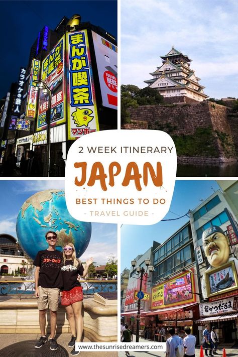 Ultimate 2 week Japan Itinerary (2024) The Best Places 2 Weeks In Japan, Japan Holiday, Tokyo Travel Guide, Japan Holidays, Tokyo Japan Travel, Japan Itinerary, Japan Vacation, Osaka Castle, Japan Travel Tips