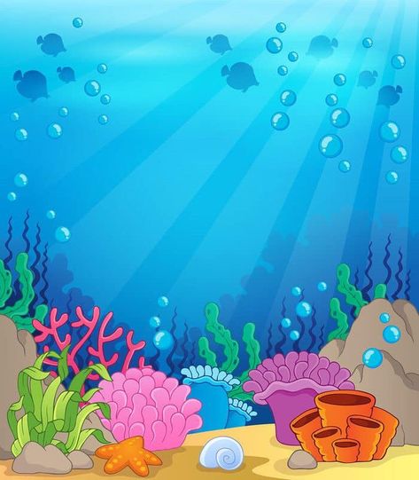 Under The Sea Background, Cartoon Sea Animals, Shark Themed Birthday Party, Underwater Scene, Kids Background, Shark Party, Shark Birthday, Sea Theme, Marianne Design