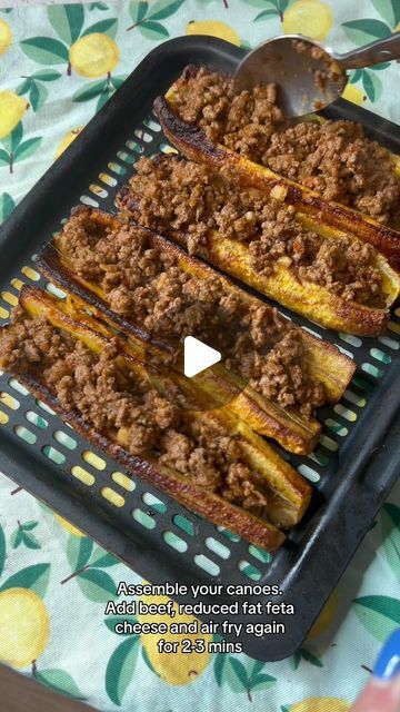 Yuly | Healthy Caribbean Recipes on Instagram: "✨HIGH PROTEIN YELLOW PLANTAIN BOATS RECIPE✨ I’m obsessed. Everything is detailed in the video. Btw quick Taino history: The word “canoe” or “canoa” comes from the Tainos 🫶. Always feels good to eat our cultural foods and feel connected to our ancestors through it. HAPPY MFIN GAINS 🙌🏽 CLEARLY IM OBSESSED WITH MY FUERTE AF TEE TOO 💪🏽 @latinalifters | code: yuly #caribbeanfood #islandfoods #wholefoods #caribbeanmealprep #plantains #canoa #protein #highprotein" Plantain Boats, Cultural Foods, Plantain Recipes, Im Obsessed, Caribbean Recipes, Feta Cheese, High Protein, Whole Food Recipes, Feta