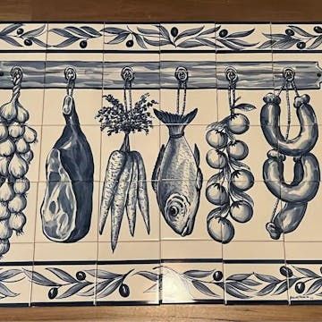 ★★★★★  Beautiful tiles, well worth the wait. Thank you Kitchen Tile Mural, Beautiful Tiles, Tiles Kitchen, Portuguese Tile, Portuguese Tiles, Tile Murals, Kitchen Tile, Worth The Wait, Beautiful Tile