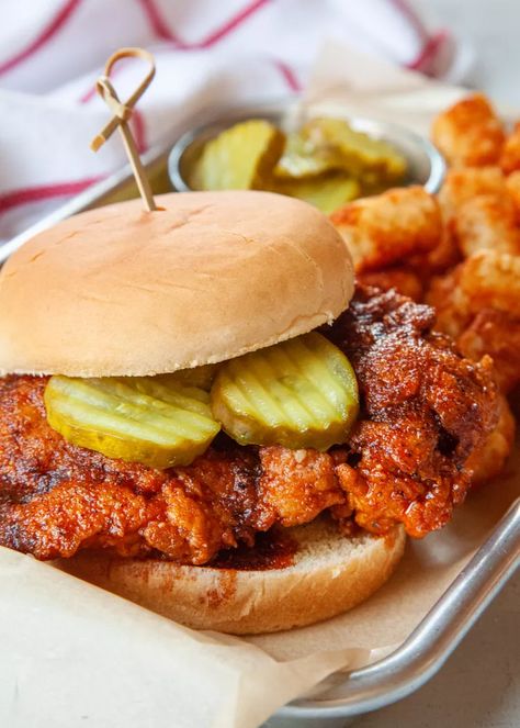 Nashville Hot Chicken Recipe Nashville Hot Chicken Sandwich, Nashville Hot Chicken Recipe, Hot Chicken Recipe, Nashville Chicken, Hot Chicken Sandwiches, Nashville Hot Chicken, Nashville Hot, Chicken Breast Recipe, Chicken Sandwich Recipes