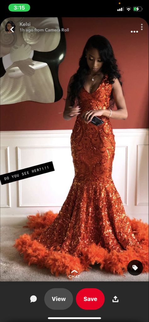 Burnt Orange Prom Dress, Freaknik Outfits, Sequin Prom Dresses Mermaid, Prom Dresses Mermaid, Orange Prom Dresses, Prom Inspiration, African Prom Dresses, Prom Poses, Dream Prom