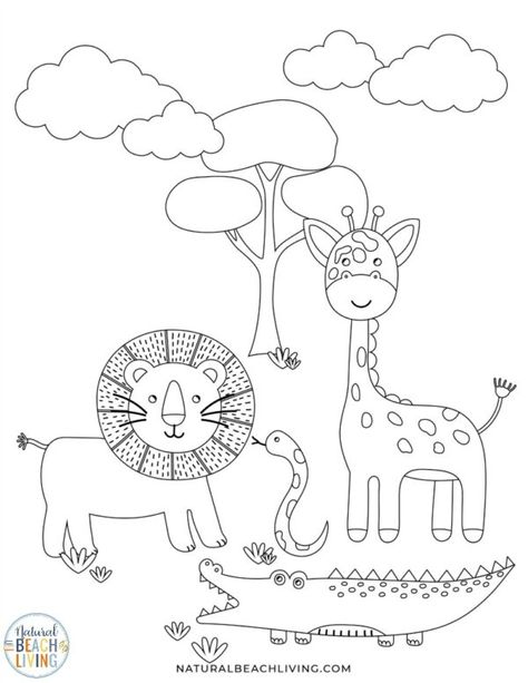 Wild Animals Printables for Preschool and Kindergarten - Natural Beach Living Wild Animals Colouring Worksheet, Preschool Wild Animals, Wild Animals Worksheets For Kindergarten, Wild Animals Kindergarten, Wild Animals Activities Preschool, Wild Animals Preschool Activities, Wild Animals Worksheets For Kids, Wild Animals Preschool, Animals Worksheets For Kindergarten