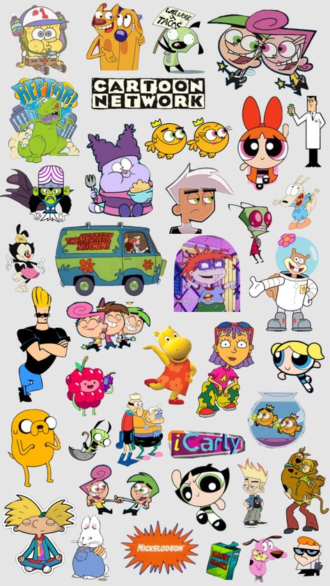 Cartoons 90’s Cartoon, Cartoon Network Drawings, Cartoon Stickers Printable, Old Cartoon Network Shows, Cartoon Network 90s, Cartoon List, Lilo And Stitch Tattoo, Best 90s Cartoons, 80s Cartoon Characters