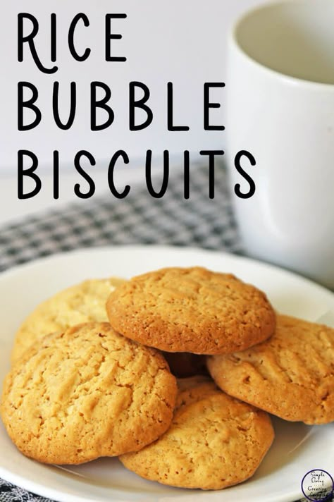 Rice Bubbles Recipes, Rice Bubble Recipes, Recipes With Rice, Rice Bubbles, Vegan Biscuits, Biscuits Easy, Biscuit Recipes, Homemade Biscuits, Zebra Stripes