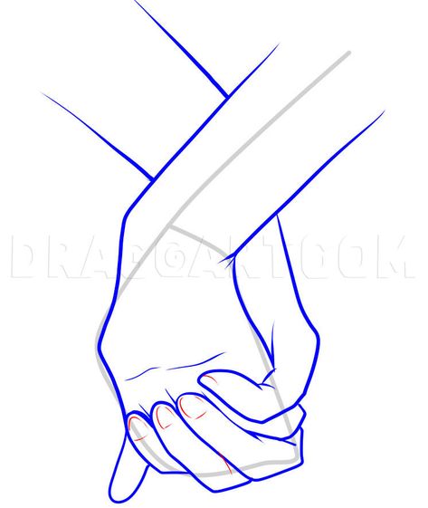 How To Draw Holding Hands, Step by Step, Drawing Guide, by Dawn | dragoart.com Sketches Holding Hands, Cute Couple Drawings Sketches, Holding Hands Sketch, Couples Hands, Mains Couple, Hands Step By Step, Holding Hands Drawing, People Holding Hands, Girls Holding Hands