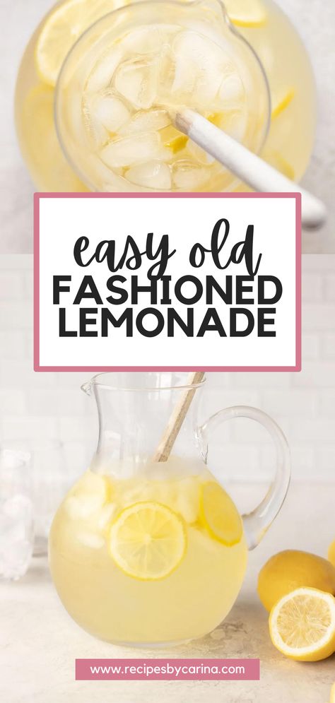 There is nothing more refreshing than a glass of old fashioned homemade lemonade. This recipe is simple and easy to make on a hot day! So, so good! Home Made Lemonade Recipe Easy, How To Make Fresh Lemonade, Easy Homemade Lemonade Recipe, Best Homemade Lemonade Recipe, State Fair Lemonade Recipe, Carnival Lemonade Recipe, Lemon Aid Recipe, Home Made Lemonade Recipe, Country Time Lemonade Recipe